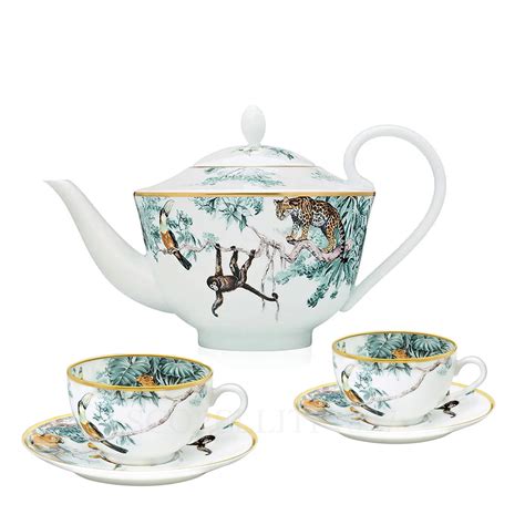 hermes teapot blue|Hermes porcelain tea cups.